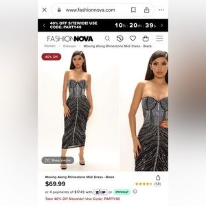 Fashion nova dress new with tags 1xl
